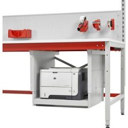 kaiserkraft Auszugslade, zur Untertischmontage, für Drucker, Innen-HxBxT 450 - 600 x 534 x 600 mm