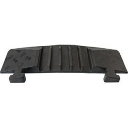 Kabelbrücke, Höhe 50 mm, Abschlusselement, Zapfen, LxBxH 590 x 190 x 50 mm, schwarz Moravia