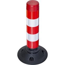 Leitzylinder LeitPin, Höhe 460 mm, rot / weiß reflektierend Moravia