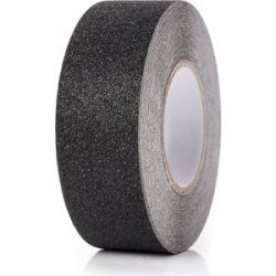 Bodenmarkierungsband, rutschfest, Breite 50 mm, schwarz Ampere