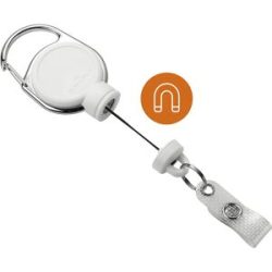 Ausweishalter JOJO EXTRA STRONG, mit Druckknopf-Schlaufe, VE 10 Stk, weiß DURABLE
