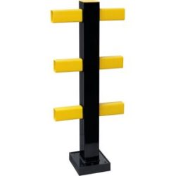 Rammschutz-Geländer Hybrid, BxH 100 x 1040 mm, Mittelpfosten, Innenbereich Black Bull