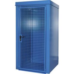 Gasflaschencontainer, feuerbeständig, für 9 Flaschen mit Ø 230 mm, blau eurokraft pro