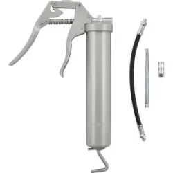 Einhandfettpresse, mit Düsenrohr, Hydraulikmundstück und Panzerschlauch, für Fette bis NLGI 2 bei 20 °C PRESSOL