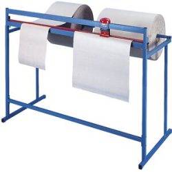 Abrollständer mit Schneidevorrichtung, stationär, für Rollenbreite 1250 mm, H 1060 mm, ab 10 Stk ratioform