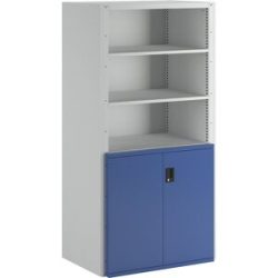 Schubladenregal, 3 Universal-, 2 Verstell-, 2 Auszugböden 75 kg, Grundfeld LISTA