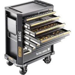 Werkstattwagen BASIC, inklusive 434 Werkzeugen, HxBxT 1030 x 750 x 475 mm fortec®