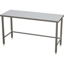 kaiserkraft Edelstahl-Reinraumtisch mit glatter Arbeitsplatte, ISO 14644-1:4, HxBxT 900 x 1600 x 700 mm