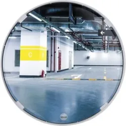 Mehrzweckspiegel 2 Richtungen, rund, Ø 700 mm, Rahmen weiß, Polymir® Vialux