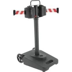 Gurtabsperrung, mobil, 2 x 20 m Gurtband, rot/weiß VISO