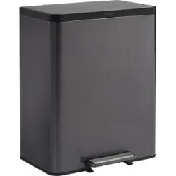Tretabfalleimer Elite Dual Stream, Volumen 36 / 24 l, Höhe 727 mm, Edelstahl Rubbermaid