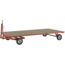 kaiserkraft Schlepperanhänger, 2-Rad-Drehschemel-Lenkung, Tragfähigkeit 3 t, Ladefläche 4,0 x 2,0 m, Luftreifen