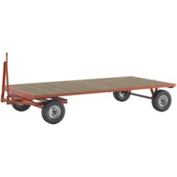 kaiserkraft Schlepperanhänger, 2-Rad-Drehschemel-Lenkung, Tragfähigkeit 5 t, Ladefläche 4,0 x 2,0 m, Luftreifen
