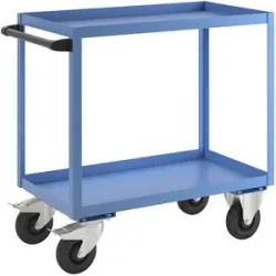 Montagehilfswagen, 2 Etagen, Tragfähigkeit 250 kg, Ladefläche LxB 900 x 500 mm, lichtblau eurokraft pro