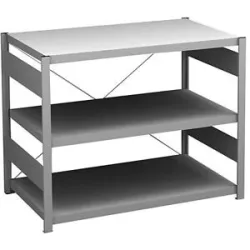 Steckregal, Bauart leicht, einseitig, HxBxT 825 x 1000 x 600 mm, verzinkt, Grundregal eurokraft pro