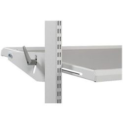 Neigbarer Ablageboden, ESD, lichtgrau, Tiefe 650 mm, für Tischtiefe 900 mm Treston