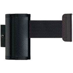 kaiserkraft Gurtbandkassette Wall Mount, Bandauszug max. 2300 mm, Gurtfarbe Schwarz