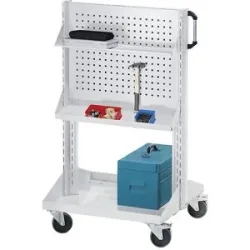Werkzeug- und Materialwagen, Gesamttragkraft 200 kg, lichtgrau RAL 7035 ANKE