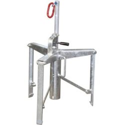Fassgreifer mit 3-Punkt-Spannsystem, für 60- bis 220-l-Fässer, verzinkt eurokraft pro