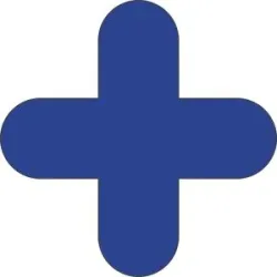 kaiserkraft PVC-Bodenmarkierungen, Kreuz-Form, VE 50 Stk, blau