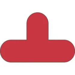 kaiserkraft PVC-Bodenmarkierungen, T-Form, VE 10 Stk, rot