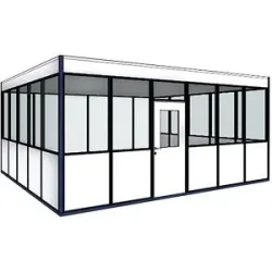 kaiserkraft Hallenbüro, 4-seitig, zur freien Aufstellung, Außenbreite 2100 mm, Außenlänge 5100 mm