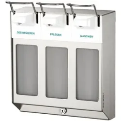 Reihenspender, mit 3 Spendern à 1000 ml, Edelstahl AIR-WOLF