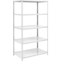 Schraubregal, Bauart leicht, doppelseitig, HxBxT 2000 x 1000 x 800 mm, grau, Grundregal eurokraft pro