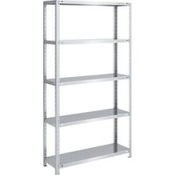 Schraubregal, Bauart leicht, doppelseitig, HxBxT 2000 x 1000 x 400 mm, verzinkt, Grundregal eurokraft pro
