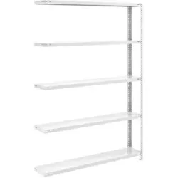 Schraubregal, Bauart leicht, doppelseitig, HxBxT 2000 x 1300 x 300 mm, grau, Anbauregal eurokraft pro