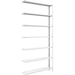Schraubregal, Bauart leicht, doppelseitig, HxBxT 3000 x 1300 x 300 mm, grau, Anbauregal eurokraft pro