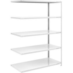 Schraubregal, Bauart leicht, doppelseitig, HxBxT 2000 x 1300 x 800 mm, grau, Anbauregal eurokraft pro