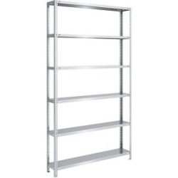 Schraubregal, Bauart leicht, doppelseitig, HxBxT 2500 x 1300 x 300 mm, verzinkt, Grundregal eurokraft pro