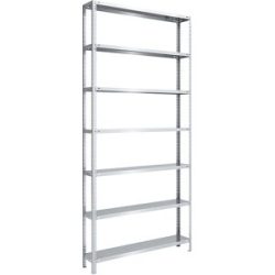 Schraubregal, Bauart leicht, doppelseitig, HxBxT 3000 x 1300 x 300 mm, verzinkt, Grundregal eurokraft pro