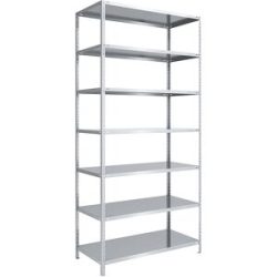 Schraubregal, Bauart leicht, doppelseitig, HxBxT 3000 x 1300 x 800 mm, verzinkt, Grundregal eurokraft pro