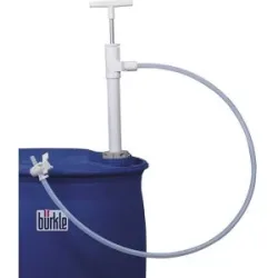 kaiserkraft PTFE Fass-Handpumpe, mit Auslaufschlauch und Hahn, Eintauchtiefe 950 mm, 400 ml/Hub