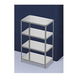 Schraubregal, Bauart leicht, doppelseitig, HxBxT 1500 x 1000 x 600 mm, verzinkt, Grundregal eurokraft pro