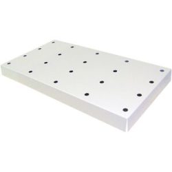 Lochblecheinsatz Standard für asecos Sicherheitsschränke der Q30, Q90 und S90 Serie, Stahlblech, lichtgrau, B 717 x T 482 x H 63 mm, bis 75 kg