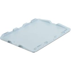 kaiserkraft Auflagedeckel, Polypropylen, grau, für LxB 400 x 300 mm, VE 5 Stk