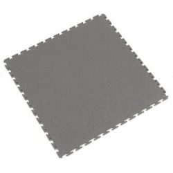 PVC-Bodenfliesen Tough-Lock, mit strukturierter Oberfläche, VE 8 Stk, grau COBA