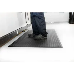 COBA Europe AL060005C Orhomat Ribbed Arbeitsplatzmatte (Meterware) Grau