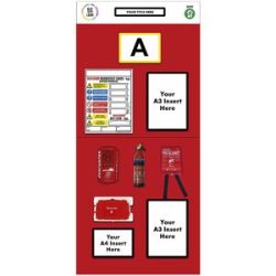 kaiserkraft Regal-Infoboard Einzelmarkierung, Brandschutz, HxB 2000 x 900 mm, rot