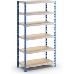 Universal-Steckregal, stabil, Spanplattenböden, HxBxT 1976 x 1050 x 500 mm, Grundregal eurokraft basic