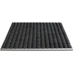 Alu-Schmutzfangsystem EAZYCARE WAVE, Gummi-Einlage, LxB 785 x 585 mm Miltex