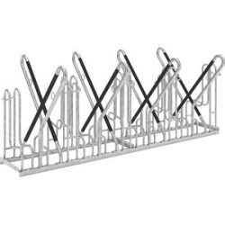 Anlehnparker WSM 4718 XBF, 2-seitig, für Reifen bis 64mm, 8 Stellplätze, B 2160 x T 1270 x H 845 mm