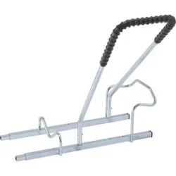Mottez Fahrradständer für 2 Fahrräder, Verlängerungsmodul, verzinkter Stahl, Bügel mit Gummi, B 760 x T 670 x H 740 mm