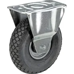 kaiserkraft Luftreifen Stahlblech-Felge, Blockprofil, ØxB 260 x 85 mm, Rollenlager, Bockrolle