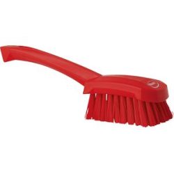 Handbürste kurzer Stiel, hart, VE 10 Stk, rot Vikan