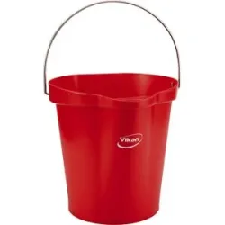 Eimer, lebensmittelecht, Volumen 12 l, VE 6 Stk, rot Vikan