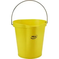 Eimer, lebensmittelecht, Volumen 12 l, VE 6 Stk, gelb Vikan